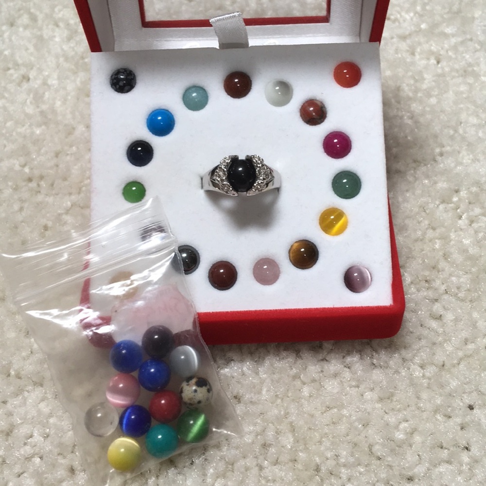 Sterling Silver Ring with 32 Changeable Stones